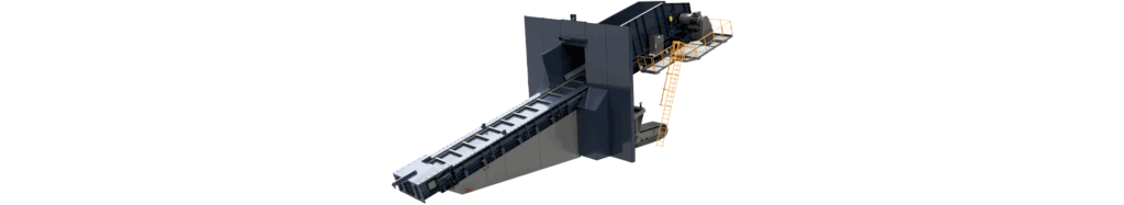 Rugged, low-profile design, with ground-level feed has found success in multiple industries and is ideally-suited to use on stockpiles and transshipment sites for the conveyance of bulk goods.