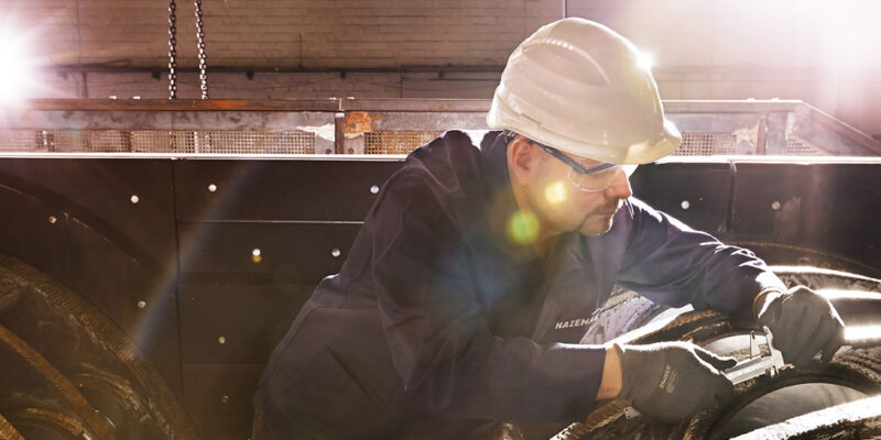 HAZEMAG Rotor nach der Reparatur – überholte Brecherkomponente mit präziser Wuchtung und OEM-Ersatzteilen für maximale Anlagenleistung