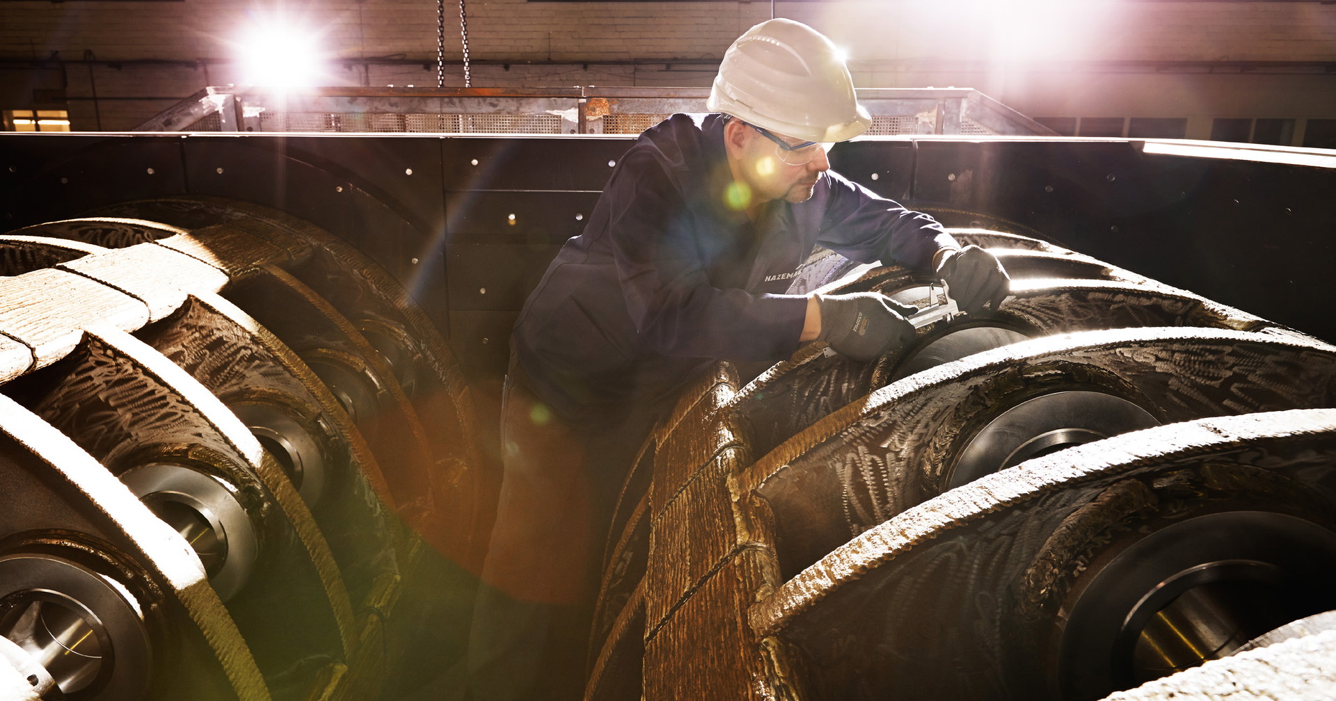 HAZEMAG rotor after repair – reconditioned crusher component with precise balancing and OEM spare parts for maximum plant performance