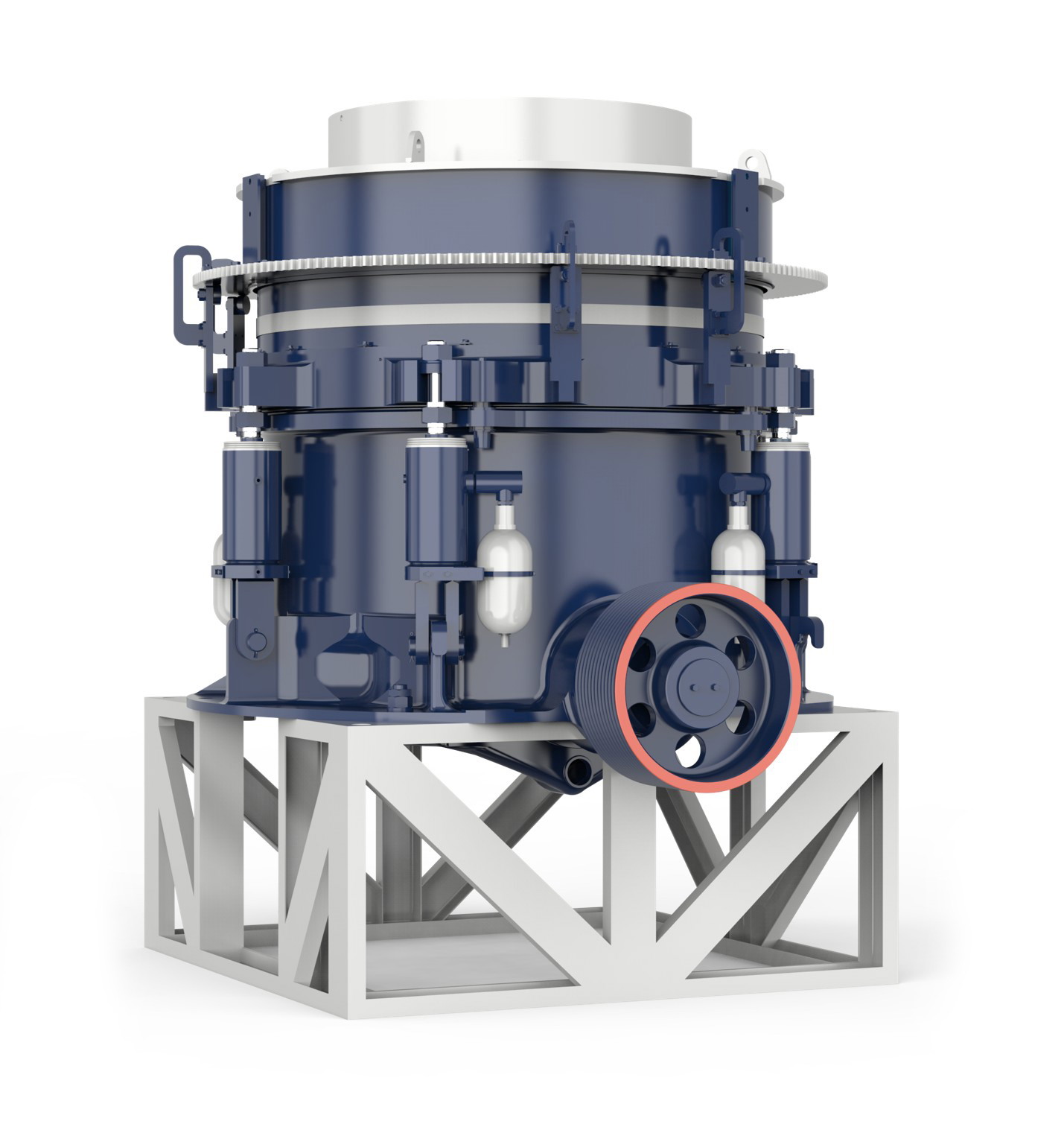 Fixed main shaft design of the HAZEMAG Cone Crusher HCC P-Series